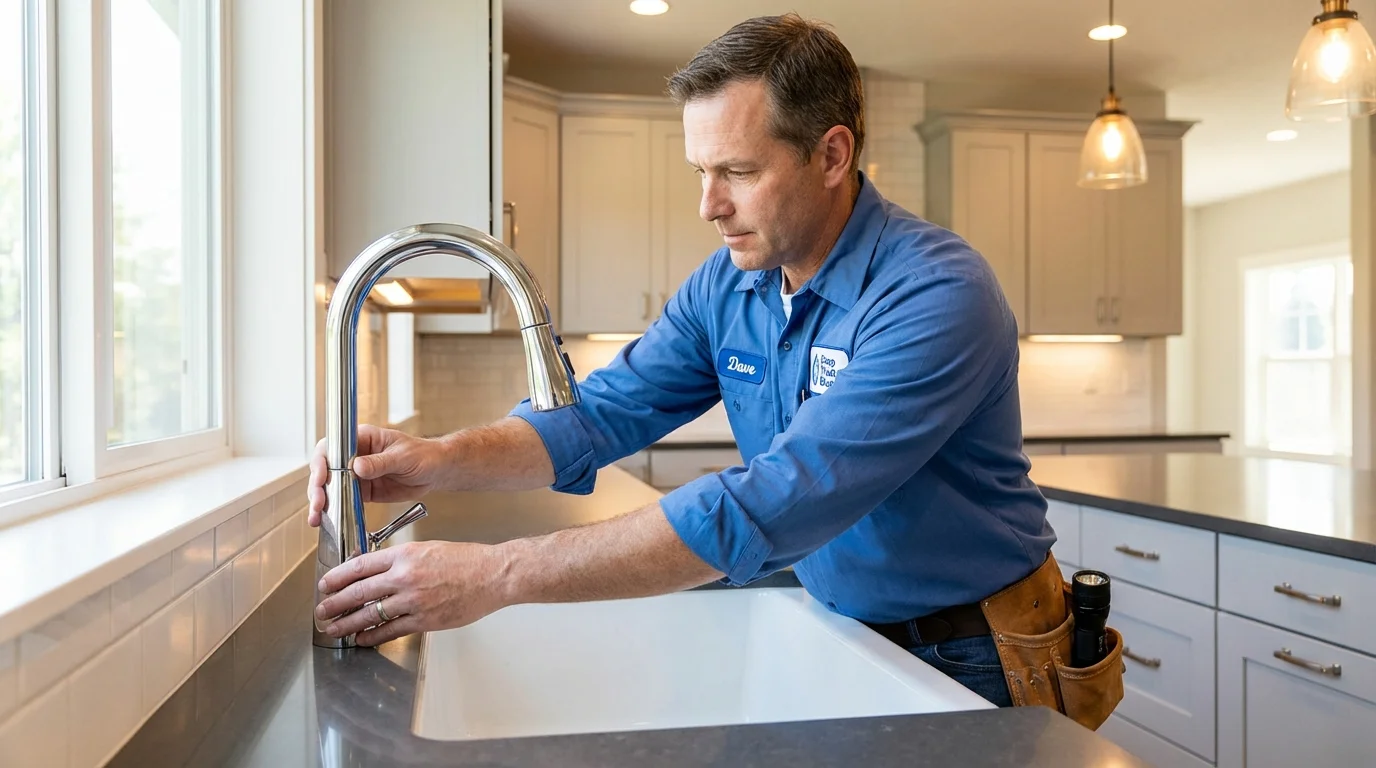Kitchen faucet installation by Johns Plumbing LLC in Housatonic